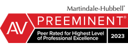 AV | Preeminent | Peer Rated for Highest Level of Professional Excellence | 2023 | Martindale Hubbell